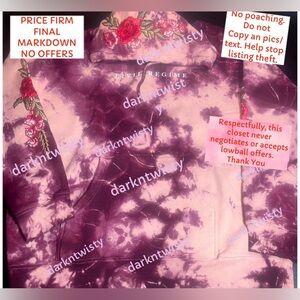 BNWT CIVIL REGIME CRANBERRY MARBLE WASH MEDIUM MENS UNISEX TIE DYE HOODIE